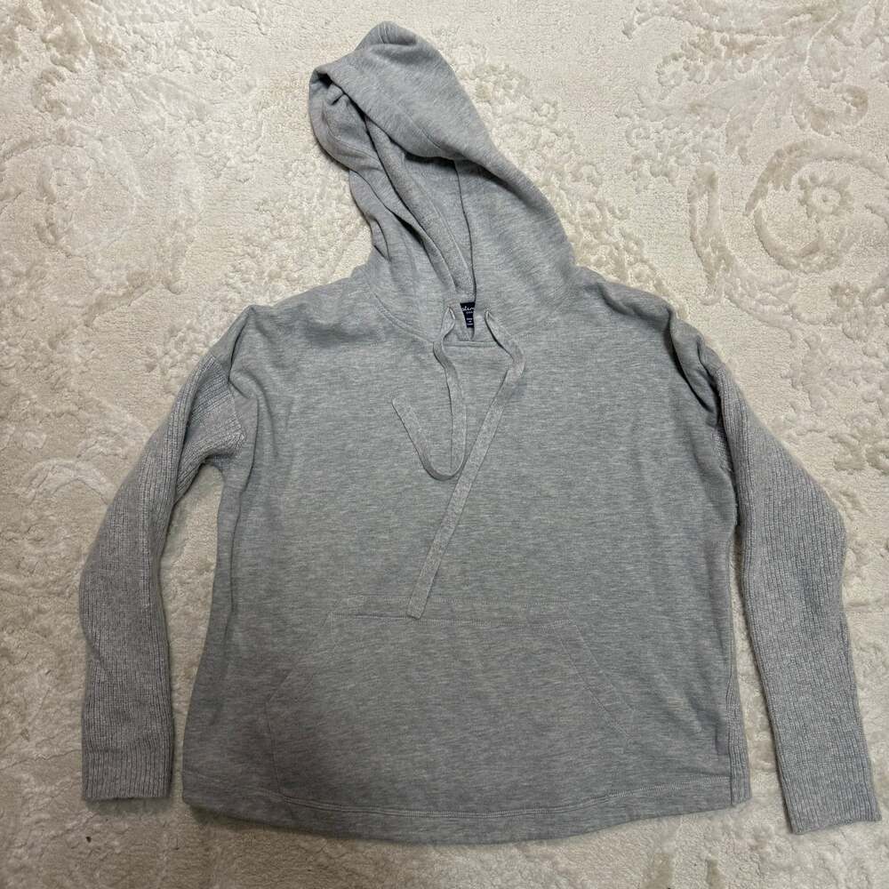 Splendid Heather Gray‎ Tie Front Pullover Hoodie